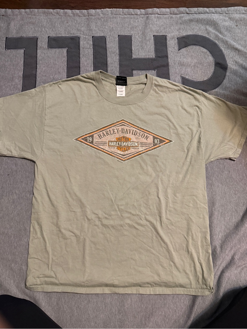 Harley-Davidson Sage Green Short Sleeve Logo Tee